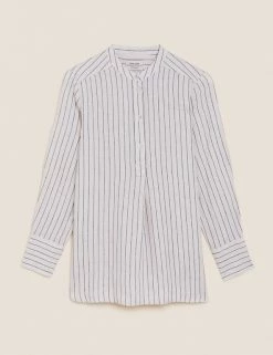 Wholesale 🎁 M&S Collection 👚 Shirts & Blouses Pure Linen Longline Popover Blouse 😀 19 Wholesale 🎁 M&S Collection 👚 Shirts & Blouses Pure Linen Longline Popover Blouse 😀 -Women's Holiday Shop Sales SD 01 T52 3995 YQ X EC 90