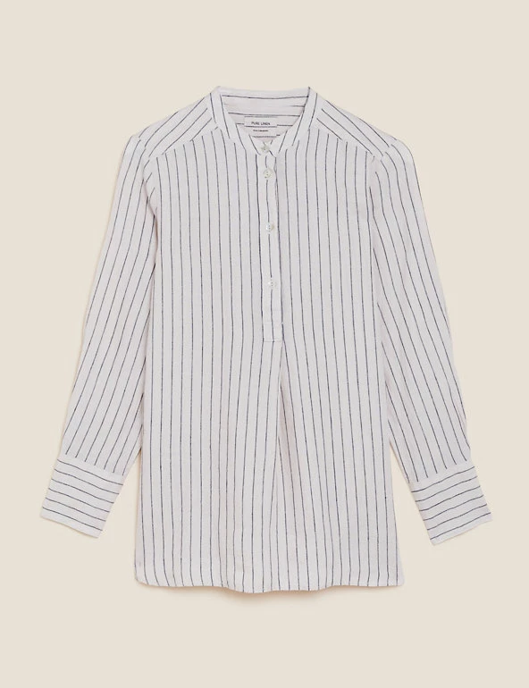 Wholesale 🎁 M&S Collection 👚 Shirts & Blouses Pure Linen Longline Popover Blouse 😀 8 Wholesale 🎁 M&S Collection 👚 Shirts & Blouses Pure Linen Longline Popover Blouse 😀 - Image 8