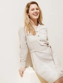 Best Sale ๐ M&S Collection ๐ Dresses Linen Rich Knee Length ๐ Shirt ๐ Dress ๐ 7 Best Sale ๐ M&S Collection ๐ Dresses Linen Rich Knee Length ๐ Shirt ๐ Dress ๐ -Women's Holiday Shop Sales SD 01 T52 6702 NU X EC 4