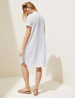 Best Sale 🌟 M&S Collection 👗 Dresses Linen Rich V-Neck Short Sleeve Shift 👗 Dress ⌛ 24 Best Sale 🌟 M&S Collection 👗 Dresses Linen Rich V-Neck Short Sleeve Shift 👗 Dress ⌛ -Women's Holiday Shop Sales SD 01 T52 6712 K4 X EC 3