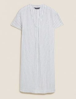 Best Sale 🌟 M&S Collection 👗 Dresses Linen Rich V-Neck Short Sleeve Shift 👗 Dress ⌛ 21 Best Sale 🌟 M&S Collection 👗 Dresses Linen Rich V-Neck Short Sleeve Shift 👗 Dress ⌛ -Women's Holiday Shop Sales SD 01 T52 6712 K4 X EC 90