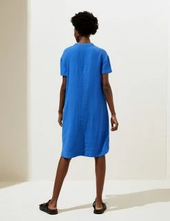 Best Sale 🌟 M&S Collection 👗 Dresses Linen Rich V-Neck Short Sleeve Shift 👗 Dress ⌛ 19 Best Sale 🌟 M&S Collection 👗 Dresses Linen Rich V-Neck Short Sleeve Shift 👗 Dress ⌛ -Women's Holiday Shop Sales SD 01 T52 6712 RA X EC 3