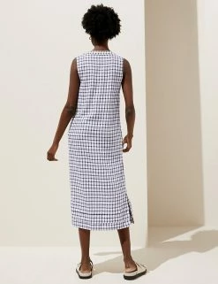 Cheapest ๐ M&S Collection ๐ Dresses Linen Blend Checked V-Neck Midi Shift ๐ Dress โ๏ธ 7 Cheapest ๐ M&S Collection ๐ Dresses Linen Blend Checked V-Neck Midi Shift ๐ Dress โ๏ธ -Women's Holiday Shop Sales SD 01 T52 6714 Z4 X EC 1