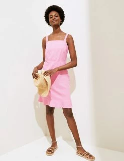 Budget 🧨 M&S Collection 👗 Dresses Linen Blend Sleeveless Mini Slip 👗 Dress ⭐
