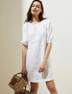 Cheapest ๐ฏ M&S Collection ๐ Dresses Pure Linen Bardot Short Sleeve Midi ๐ Dress โ๏ธ 15 Cheapest ๐ฏ M&S Collection ๐ Dresses Pure Linen Bardot Short Sleeve Midi ๐ Dress โ๏ธ -Women's Holiday Shop Sales SD 01 T52 6724 Z0 X EC 0