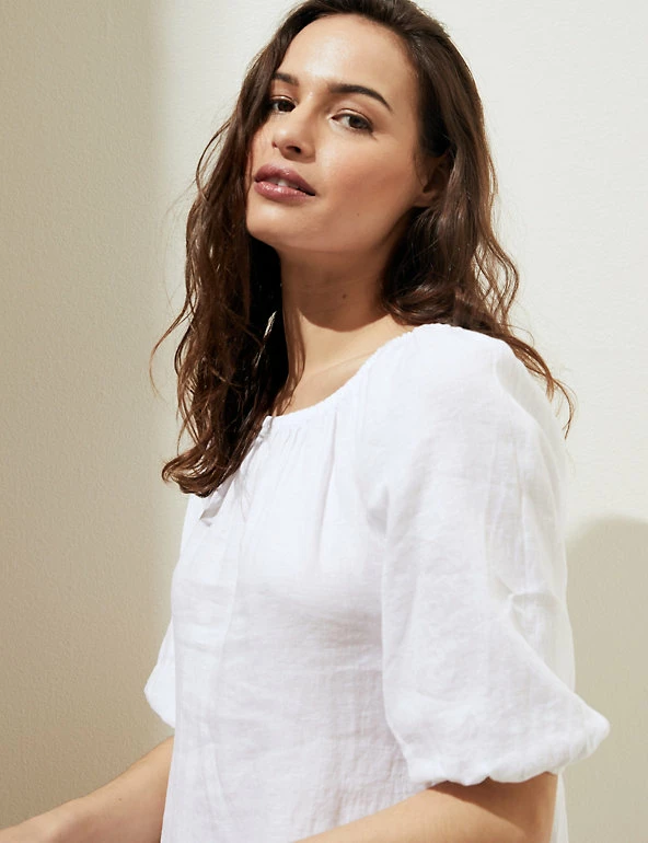 Cheapest ๐ฏ M&S Collection ๐ Dresses Pure Linen Bardot Short Sleeve Midi ๐ Dress โ๏ธ 10 Cheapest ๐ฏ M&S Collection ๐ Dresses Pure Linen Bardot Short Sleeve Midi ๐ Dress โ๏ธ - Image 10