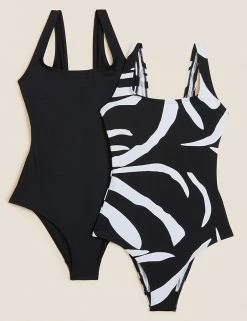Wholesale ๐ฅ M&S Collection 2 Pack Printed Scoop Neck ๐ฉฑ Swimsuits ๐ฏ