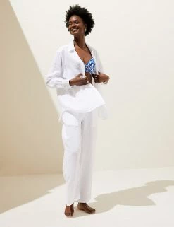 Top 10 👍 M&S Collection 👕 Shirts & Blouses Pure Cotton Beach Cover Up 👕 Shirt 😉 -Women's Holiday Shop Sales SD 01 T52 7382 Z0 X EC 2