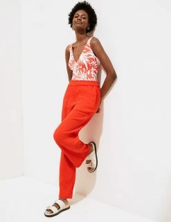 Top 10 😍 M&S Collection Women Pure Cotton Wide Leg Trousers ⭐