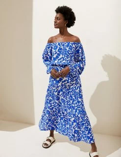 Deals 😍 M&S Collection 👗 Dresses Animal Print Bardot Maxi 👗 Dress 🔔 8 Deals 😍 M&S Collection 👗 Dresses Animal Print Bardot Maxi 👗 Dress 🔔 -Women's Holiday Shop Sales SD 01 T52 7456 E4 X EC 2