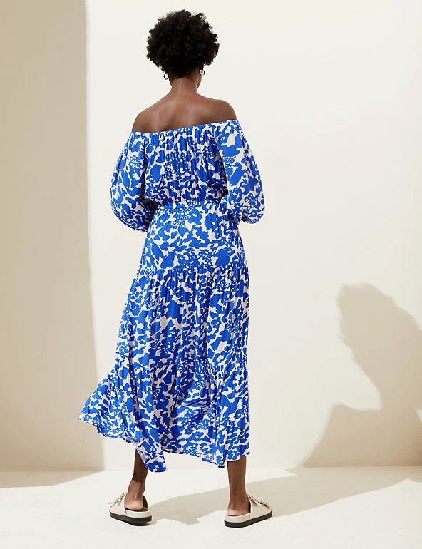 Deals 😍 M&S Collection 👗 Dresses Animal Print Bardot Maxi 👗 Dress 🔔 5 Deals 😍 M&S Collection 👗 Dresses Animal Print Bardot Maxi 👗 Dress 🔔 - Image 5