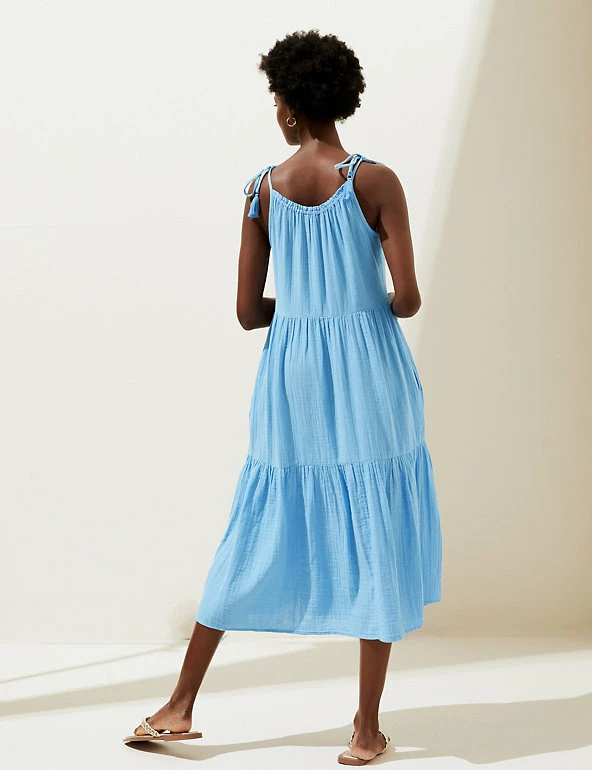 Brand new π M&S Collection π Dresses Pure Cotton Tiered Midi π Dressβ π 5 Brand new π M&S Collection π Dresses Pure Cotton Tiered Midi π Dressβ π - Image 5