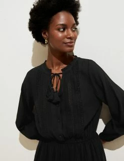 New 🎉 M&S Collection 👗 Dresses Pure Cotton Embroidered Mini Beach 👗 Dress 👏 -Women's Holiday Shop Sales SD 01 T52 7465 Y0 X EC 2