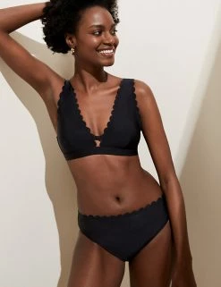 New 😀 M&S Collection 👙 Bikinis Scallop High Leg 👙 Bikini Bottoms 😀