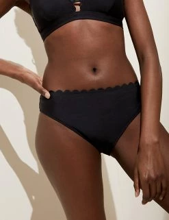 New 😀 M&S Collection 👙 Bikinis Scallop High Leg 👙 Bikini Bottoms 😀 -Women's Holiday Shop Sales SD 01 T52 7472L Y0 X EC 1