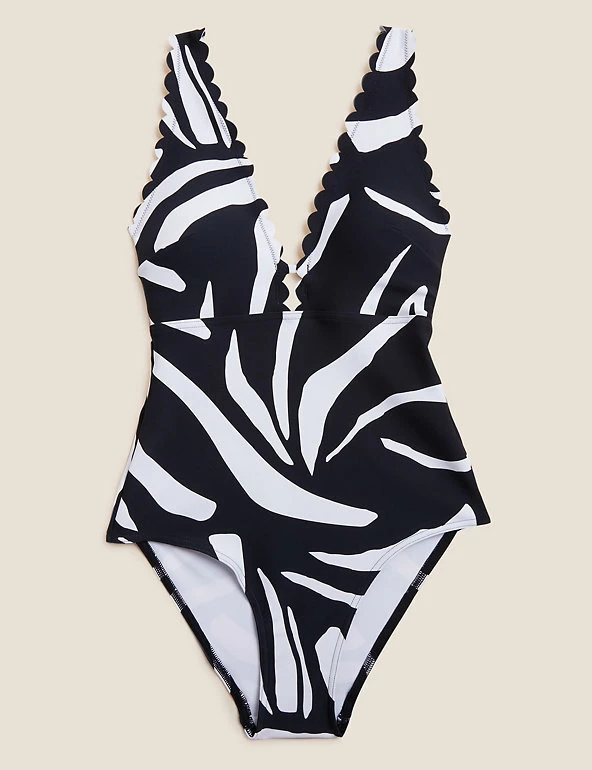 Best Pirce ๐ M&S Collection ๐ฉฑ Swimsuits Animal Print Padded Scallop Plunge ๐ฉฑ Swimsuit ๐ 2 Best Pirce ๐ M&S Collection ๐ฉฑ Swimsuits Animal Print Padded Scallop Plunge ๐ฉฑ Swimsuit ๐ - Image 2