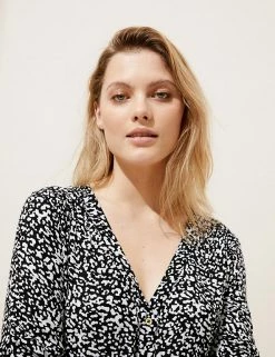 Coupon 🎉 M&S Collection 👗 Dresses Animal Button Through Kaftan Beach 👗 Dress ❤️ -Women's Holiday Shop Sales SD 01 T52 7487 Y4 X EC 2