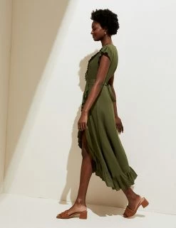 Buy ๐คฉ M&S Collection ๐ Dresses Frill Detail Midi Wrap ๐ Dress ๐ฏ 8 Buy ๐คฉ M&S Collection ๐ Dresses Frill Detail Midi Wrap ๐ Dress ๐ฏ -Women's Holiday Shop Sales SD 01 T52 7497 KH X EC 2
