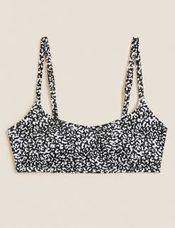 Cheap 🤩 M&S Collection 👙 Bikinis Animal Print V-Neck 👙 Bikini Top 😍