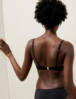 Promo ⌛ M&S Collection 👙 Bikinis Padded V-Neck 👙 Bikini Top 🛒 -Women's Holiday Shop Sales SD 01 T52 7545B Y0 X EC 2