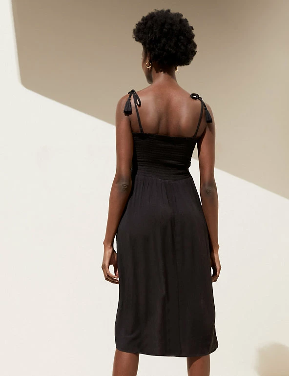 New ✔️ M&S Collection 👗 Dresses Square Neck Shirred Midi 👗 Dress ✨ 4 New ✔️ M&S Collection 👗 Dresses Square Neck Shirred Midi 👗 Dress ✨ - Image 4