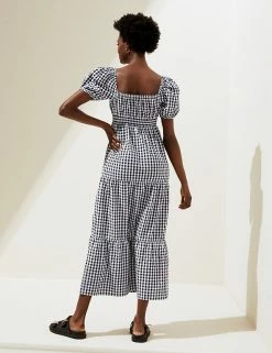 Cheapest ๐ M&S Collection ๐ Dresses Pure Cotton Gingham Shirred Waisted ๐ Dress ๐ 9 Cheapest ๐ M&S Collection ๐ Dresses Pure Cotton Gingham Shirred Waisted ๐ Dress ๐ -Women's Holiday Shop Sales SD 01 T52 7583 Y4 X EC 3