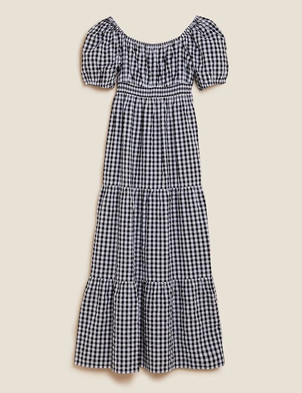 Cheapest ๐ M&S Collection ๐ Dresses Pure Cotton Gingham Shirred Waisted ๐ Dress ๐ 2 Cheapest ๐ M&S Collection ๐ Dresses Pure Cotton Gingham Shirred Waisted ๐ Dress ๐ - Image 2