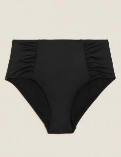 Brand new 💯 M&S Collection 👙 Bikinis Ruched High Waisted 👙 Bikini Bottoms ⭐ -Women's Holiday Shop Sales SD 01 T52 7597W Y0 X EC 90