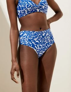 Discount ❤️ M&S Collection 👙 Bikinis Animal Print Roll Top 👙 Bikini Bottoms ✨ -Women's Holiday Shop Sales SD 01 T52 7623F E0 X EC 2