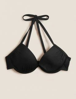 Discount 🔔 M&S Collection 👙 Bikinis Wired V-Neck Plunge 👙 Bikini Top 🎁