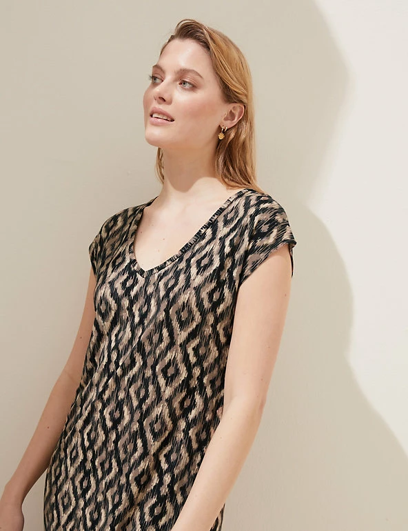 Cheap ๐ M&S Collection ๐ Dresses Jersey Printed Midi Column ๐ Dress โจ 3 Cheap ๐ M&S Collection ๐ Dresses Jersey Printed Midi Column ๐ Dress โจ - Image 3