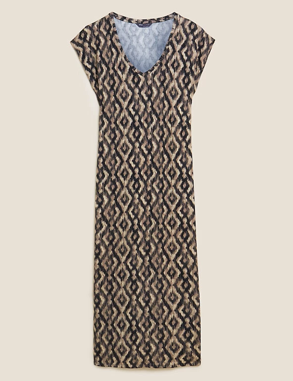 Cheap ๐ M&S Collection ๐ Dresses Jersey Printed Midi Column ๐ Dress โจ 2 Cheap ๐ M&S Collection ๐ Dresses Jersey Printed Midi Column ๐ Dress โจ - Image 2