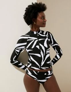 Hot Sale 🎉 M&S Collection 🩱 Swimsuits Printed Rash Vest 😀