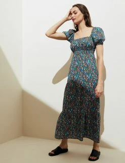 Promo ๐ M&S Collection ๐ Dresses Pure Cotton Floral Midi Waisted ๐ Dress ๐ 8 Promo ๐ M&S Collection ๐ Dresses Pure Cotton Floral Midi Waisted ๐ Dress ๐ -Women's Holiday Shop Sales SD 01 T52 7989 Y4 X EC 1