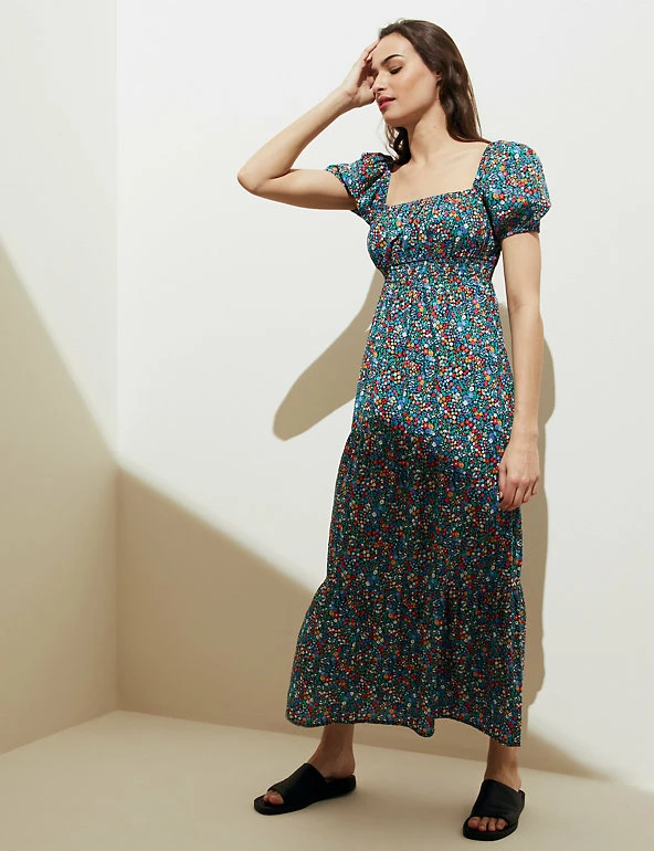 Promo ๐ M&S Collection ๐ Dresses Pure Cotton Floral Midi Waisted ๐ Dress ๐ 3 Promo ๐ M&S Collection ๐ Dresses Pure Cotton Floral Midi Waisted ๐ Dress ๐ - Image 3