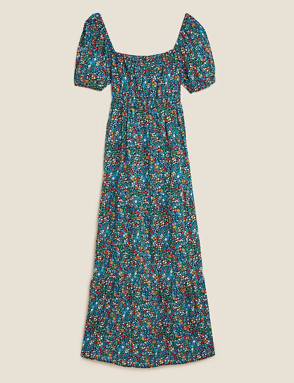 Promo ๐ M&S Collection ๐ Dresses Pure Cotton Floral Midi Waisted ๐ Dress ๐ 2 Promo ๐ M&S Collection ๐ Dresses Pure Cotton Floral Midi Waisted ๐ Dress ๐ - Image 2