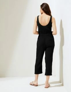 Deals 🔥 M&S Collection 👗 Dresses Pure Cotton Drawstring Sleeveless Jumpsuit 🥰 -Women's Holiday Shop Sales SD 01 T52 8293 Y0 X EC 3