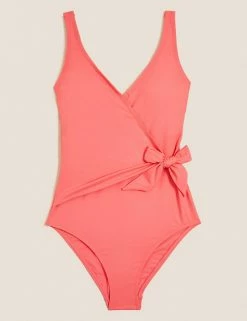 Cheap 🔥 M&S Collection 🩱 Swimsuits Tummy Control Wrap Plunge 🩱 Swimsuit 🌟