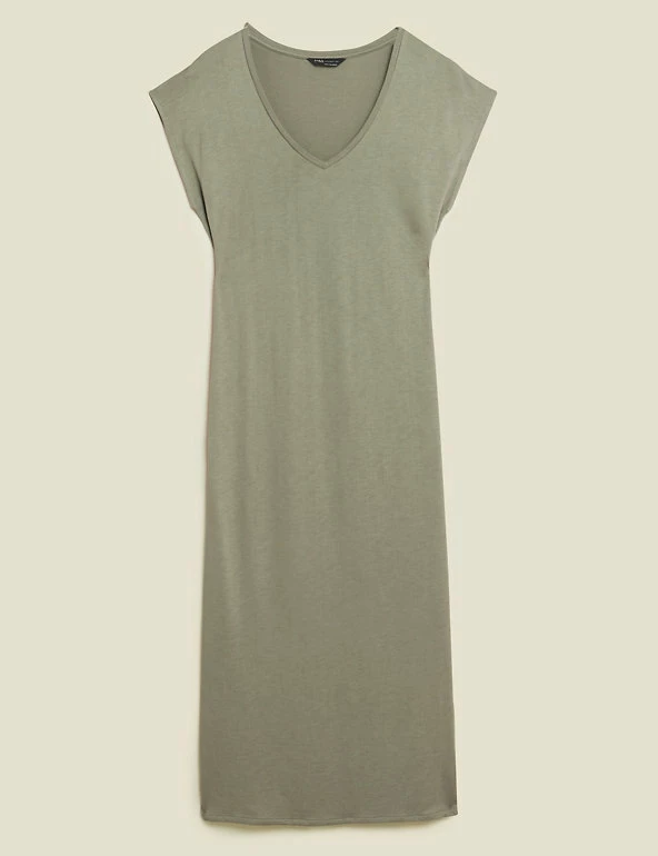 Wholesale โญ M&S Collection ๐ Dresses Jersey V-Neck Midi Shift ๐ Dress ๐ฅฐ 7 Wholesale โญ M&S Collection ๐ Dresses Jersey V-Neck Midi Shift ๐ Dress ๐ฅฐ - Image 7