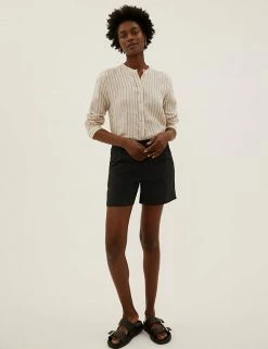 Coupon 😀 M&S Collection Linen Rich Shorts ⭐ 23 Coupon 😀 M&S Collection Linen Rich Shorts ⭐ -Women's Holiday Shop Sales SD 01 T57 3011 Y0 X EC 1