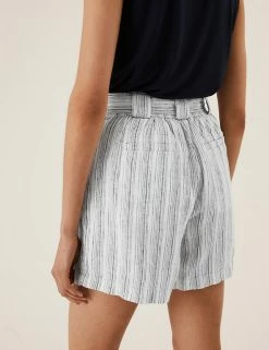 Best Sale ✨ M&S Collection Trousers Pure Linen Shorts ✨ -Women's Holiday Shop Sales SD 01 T57 3021 KY X EC 3