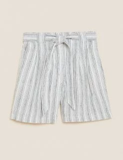Best Sale ✨ M&S Collection Trousers Pure Linen Shorts ✨ -Women's Holiday Shop Sales SD 01 T57 3021 KY X EC 90
