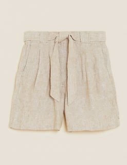 Best Sale ✨ M&S Collection Trousers Pure Linen Shorts ✨ -Women's Holiday Shop Sales SD 01 T57 3021 V0 X EC 90
