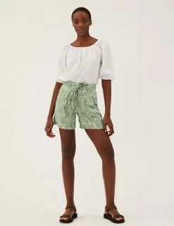 Best Sale ✨ M&S Collection Trousers Pure Linen Shorts ✨ -Women's Holiday Shop Sales SD 01 T57 3021 XJ X EC 1