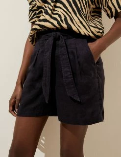 Best Sale ✨ M&S Collection Trousers Pure Linen Shorts ✨ -Women's Holiday Shop Sales SD 01 T57 3021 Y0 X EC 2