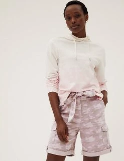 New 🤩 M&S Collection Tencel™ Rich Cargo Shorts ❤️ -Women's Holiday Shop Sales SD 01 T57 3041 A4 X EC 2