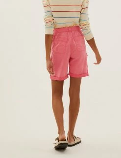 New 🤩 M&S Collection Tencel™ Rich Cargo Shorts ❤️ -Women's Holiday Shop Sales SD 01 T57 3041 CG X EC 3