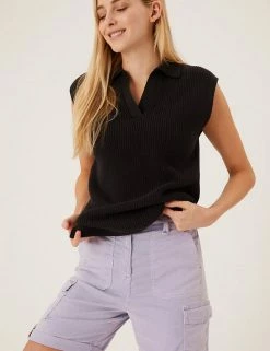 New 🤩 M&S Collection Tencel™ Rich Cargo Shorts ❤️ -Women's Holiday Shop Sales SD 01 T57 3041 NG X EC 0