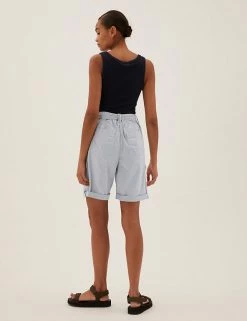 New 🤩 M&S Collection Tencel™ Rich Cargo Shorts ❤️ -Women's Holiday Shop Sales SD 01 T57 3041 XQ X EC 3