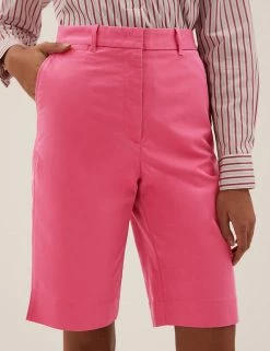 Cheap โ M&S Collection Cotton Rich Knee Length Chino Shorts ๐งจ 52 Cheap โ M&S Collection Cotton Rich Knee Length Chino Shorts ๐งจ -Women's Holiday Shop Sales SD 01 T57 3051 A2 X EC 2